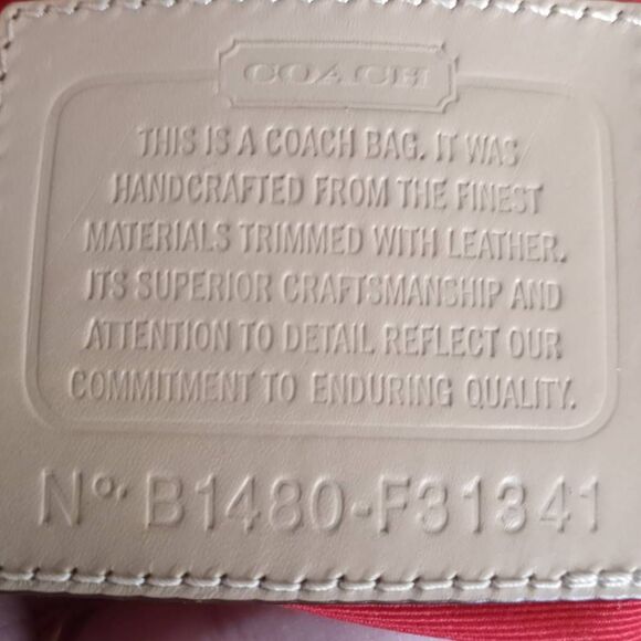 Coach Peyton Floral Cora Domed Satchel, Pink & Red #F31341 EUC. - Picture 12 of 12